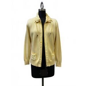 NEW PBJ BLUES women's full zip cardigan in mimosa yellow